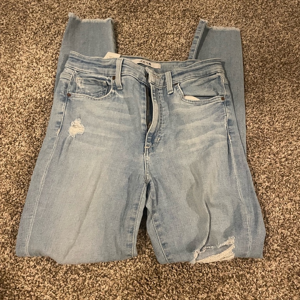 Joe's Jeans Blue Skinny Distressed Denim